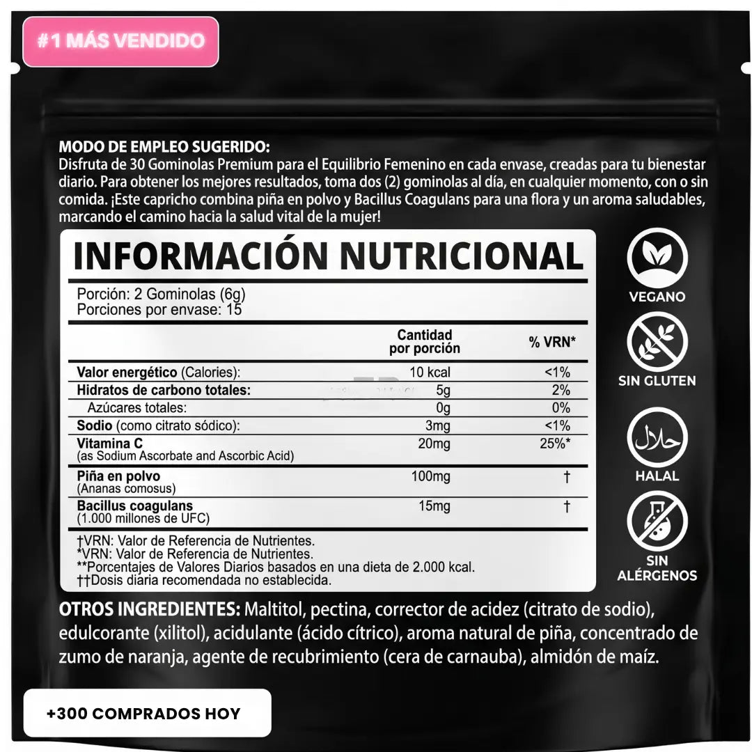 GOMINOLAS PARA EL EQUILIBRIO FEMENINO