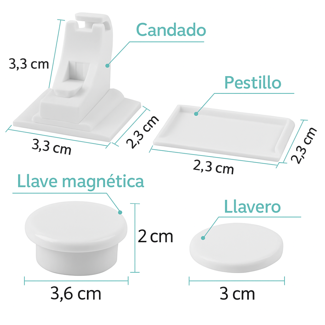 CERRADURA INVISIBLE CON LLAVE MAGNÉTICA